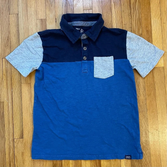 GAP Other - 4/$25 Gap Kids Boys Polo Collared Short Sleeve Tee Shirt Size Large Blue